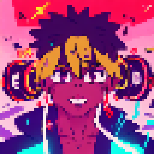 Ekko dashes through a vibrant, neon-lit cityscape, wielding a glowing, time-warping device and sporting his signature punk-inspired look.