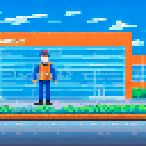 A warehouse worker for Amazon Germany, wearing jacket, gloves and safety boots
