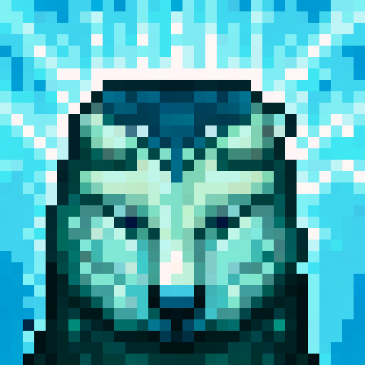 wolf avatar, portrait, glowing eyes