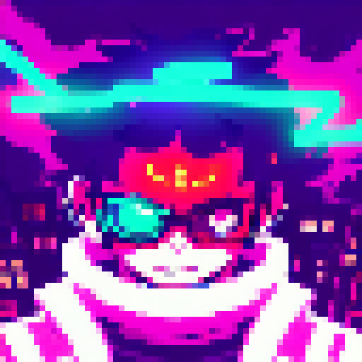 Ekko dashes through a vibrant, neon-lit cityscape, wielding a glowing, time-warping device and sporting his signature punk-inspired look.