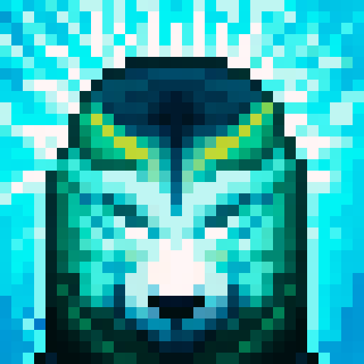 wolf avatar, portrait, glowing eyes, clear outline