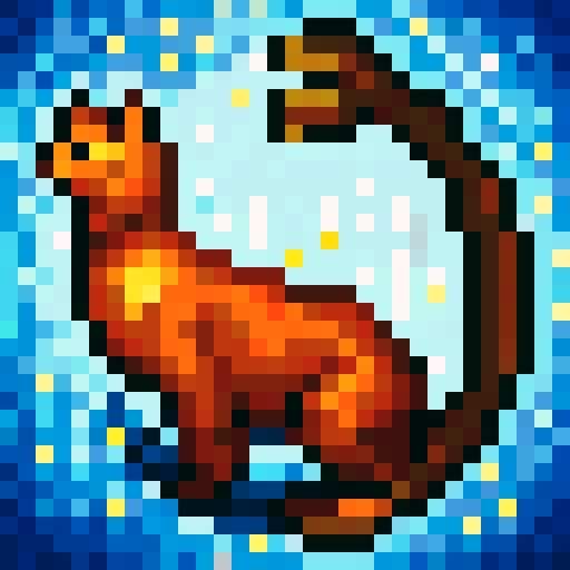 A orange cat looks into the screen