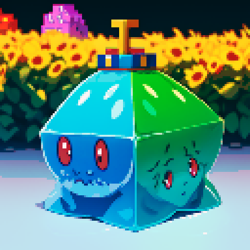 Gelatinous cube wearing crown