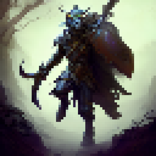 Paladin dragonborn charging through a misty forest, sword glinting in the sunlight, wearing ornate armor and surrounded by glowing runes, all in the style of a classic fantasy RPG.