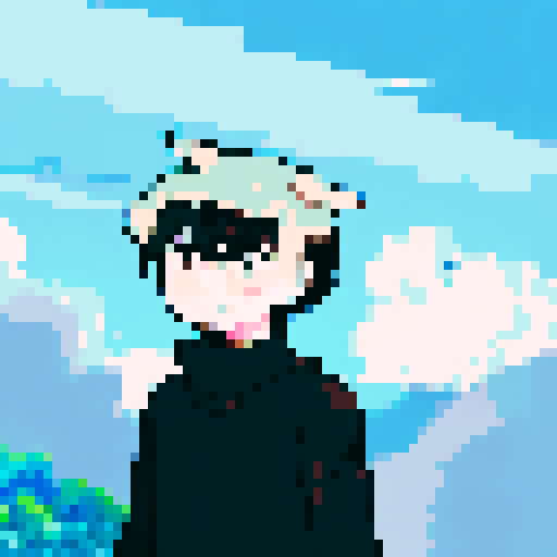 Warm, medium-tan complexion, large, dark brown eyes with long, dark eyelashes, thick, dark brown eyebrows with a slight arch, medium-sized, slightly rounded nose, wide, expressive mouth with slightly upturned corners, short, black hair with a slight wave, character portrait, close up, anime style, pixel art