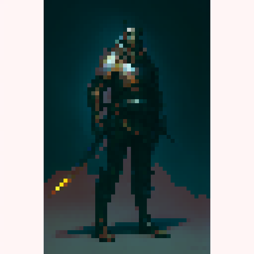 armored soldier, outside castle, unsheathing sword, fantasy RPG