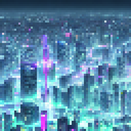 Neon-lit streets, towering skyscrapers, and robotic drones fill the cyberpunk city; create an anime-style image of the dystopic city center.