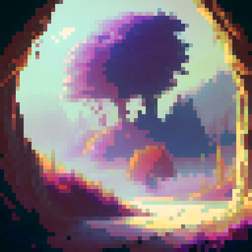 Purple forest in autumn 