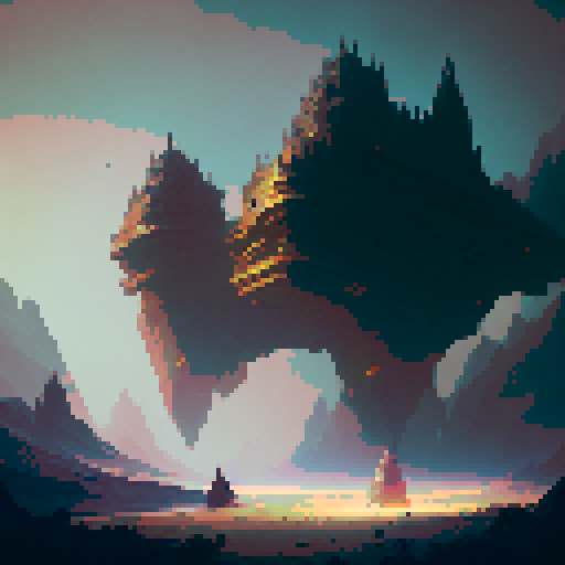 two castles floating on crumbling islands in a void; one castle looks dark and the other looks lighter.  They are both enveloped in a magical field or portal effect as if they are chasing each other through time and space