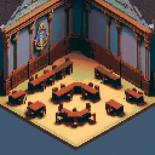 royal council, building, inside, block, wood, discussion table, table, wooden interior, council room, isometric