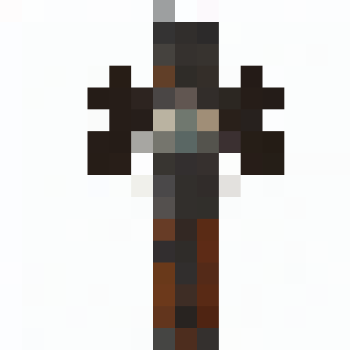 totem item with glowing eyes, intricate tribal patterns, and ornate feathers, exuding a mystical aura and magical energy, carved from wood with transparent background, pixel art portrait, perfect for a game icon at 16x16 resolution