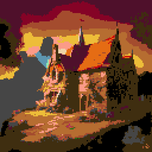 A majestic castle, with colorful beautiful scenery