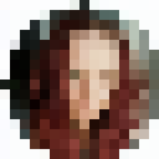 A girl with reddish hair as in the photo