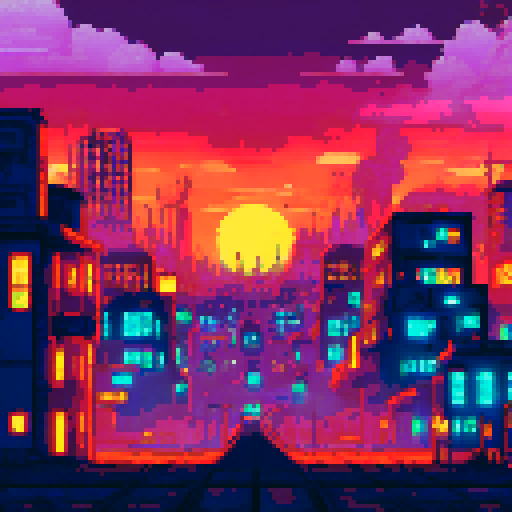 Dark industrial city 