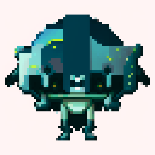 Top Down Animated space alien boss