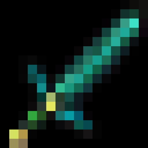 green minecraft sword, 16x16, item icon