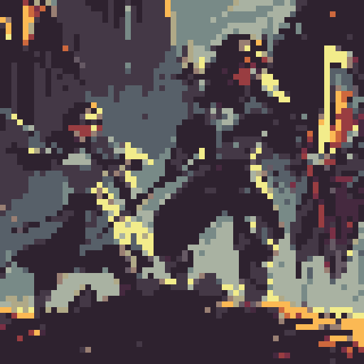 dark souls-like knight, brown-haired, no helmet, wielding a sword and shield, shield embossed with a golden "V", fantasy RPG