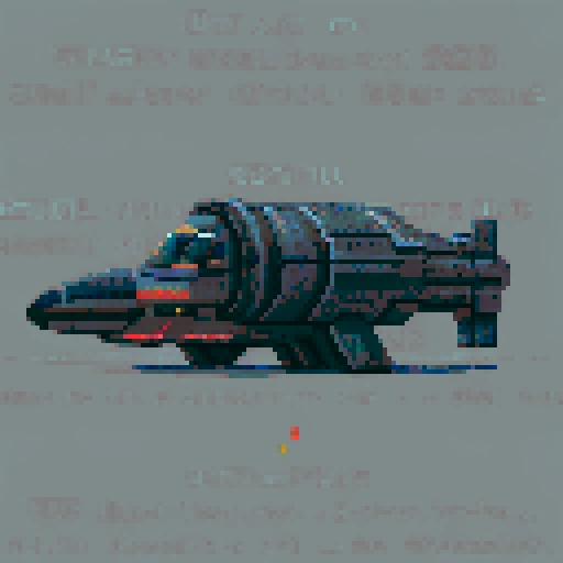 pixel art spaceship