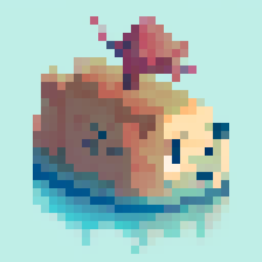 Octopus riding atop a whale 