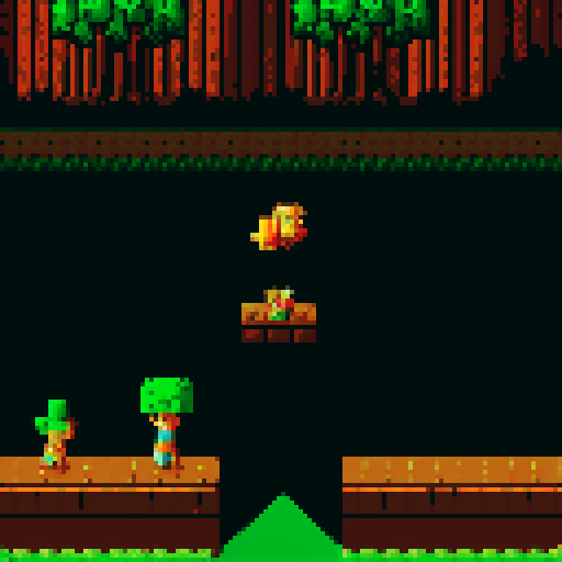 archaeologist, sword-sized trowel, forest, wild animals, pixel art, NES color pallete