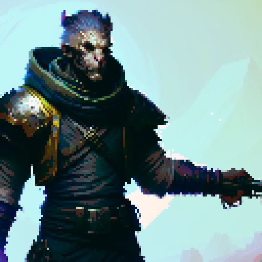 Create a character spritesheet for a fantasy RPG game. The character should be a human male warrior, wearing armor and carrying a sword. The character should have a rugged, determined expression on his face. The sprites should be facing right and be in a ready-to-attack pose.