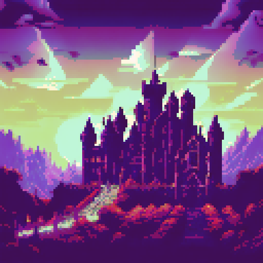 jrpg character, pixelated Super Nintendo style, ps2 horror game, Victorian interior background, continuous eerie atmosphere, dark and gloomy, flickering candlelight, gothic architecture, hauntingly beautiful, pixel art landscape