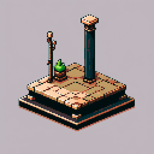 I want a horizontally wide copper platform. I want this object usable an asset in a videogame, meaning only one object per image, outlined with a strong black stroke, on a solid-color background. 