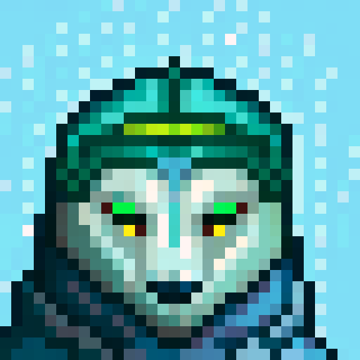 Wolf avatar, portrait,glowing eyes