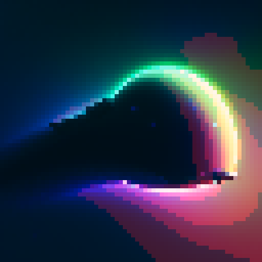 spaceship, sideview, vibrant galaxy, swirling nebulas, twinkling stars, pixel art, srgb