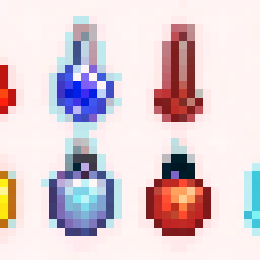 Magical spell potions, dungeons and dragons, lab scientist experiment.