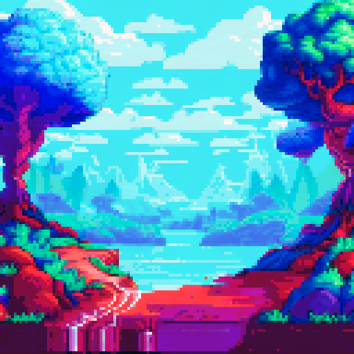 make a background image that has the back layer only with a sky blue color, then on the right there should be a bunch of huge tree roots going down into the ground, the tree cant be seen only the roots of it.