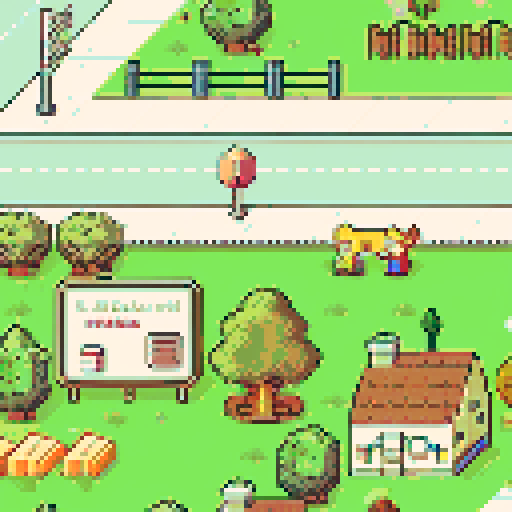 Urban town, vibrant colors