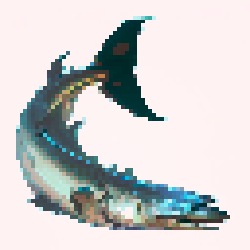 Vicious looking barracuda enemy, fantasy rpg