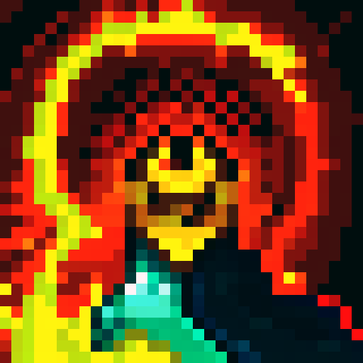 tower of flame, reference palette, game icon, 32x32 pixel art, RGB, skill art