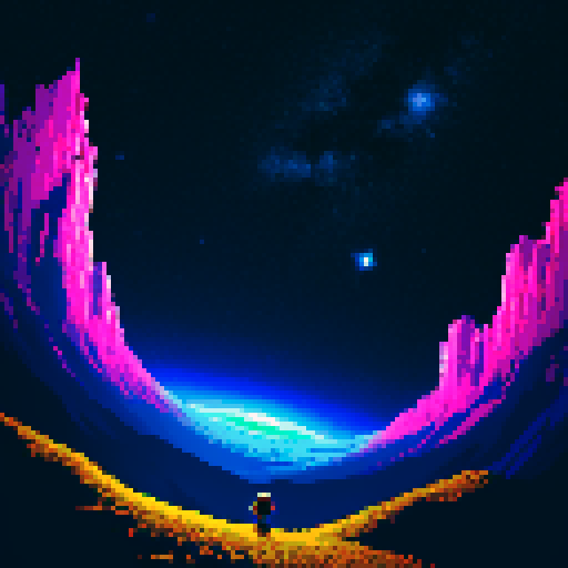 cosmic environment, stars in background