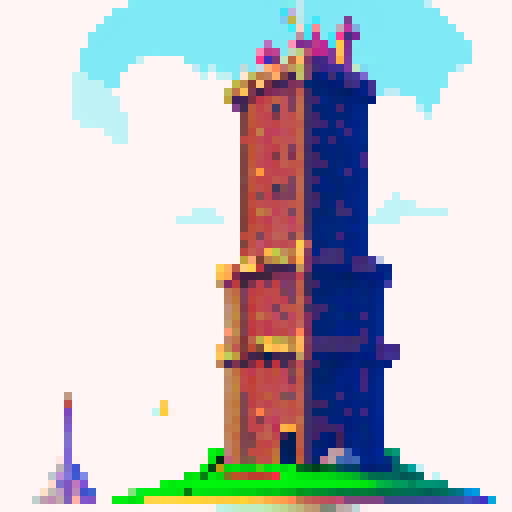 a giant tower that reaches the sky 