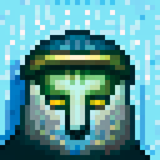 Wolf avatar, portrait, glowing eyes, very clear, 10 colours maximum