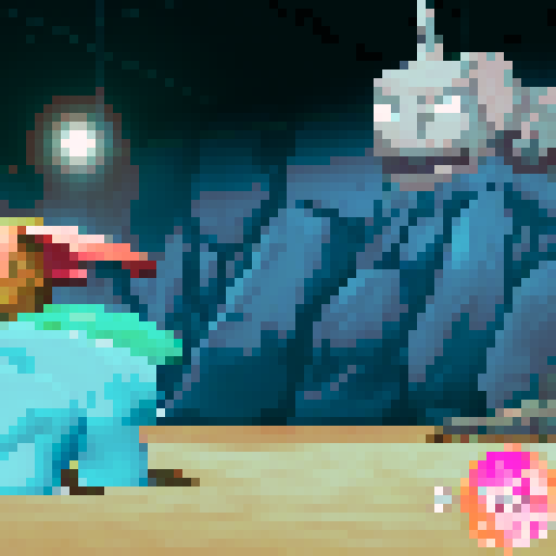 Gym, pixelated stadium, towering mountains, pixel art, background, landscape