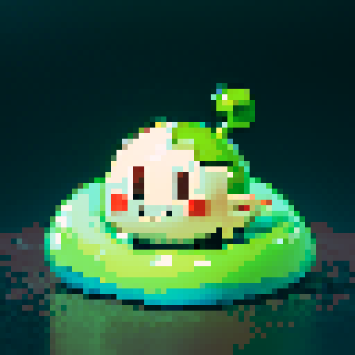 small round slime slamming into a person