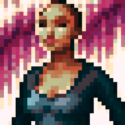 The girl in the image has a friendly and approachable facial expression with a gentle smile. Her hair is light brown with highlights, styled in a loose, wavy manner that partially covers her face. Her eyes appear to be hazel, complemented by natural makeup that enhances her features subtly.

Her skin tone is fair with a healthy glow. She does not have any visible facial hair, and her face shape is oval.

For her attire, she is wearing a layered outfit consisting of a beige tank top underneath a 