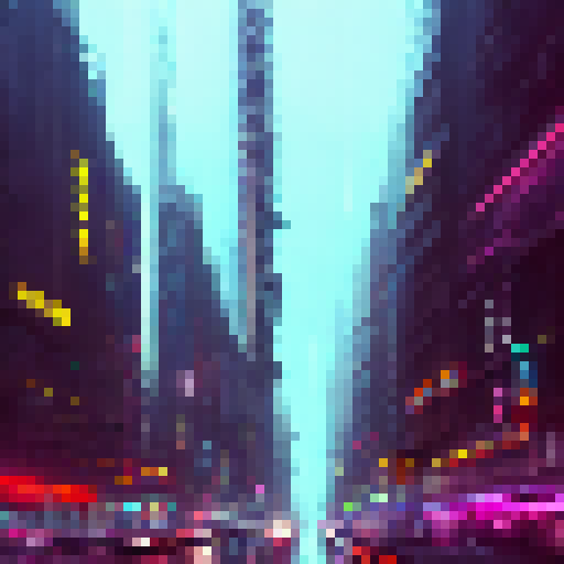 Rain-soaked neon streets, towering skyscrapers, and futuristic tech merge in a gritty cyberpunk cityscape.