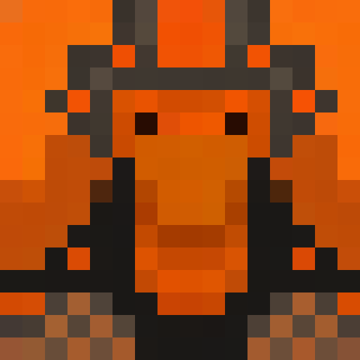 Orange feline, piercing gaze, prominent stripes, pixelated perfection, a close-up portrait in 16x16 game icon style