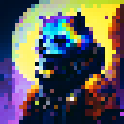 colorful art paintbrush, 32x32 badge style, bold black outline, vibrant sRGB colors