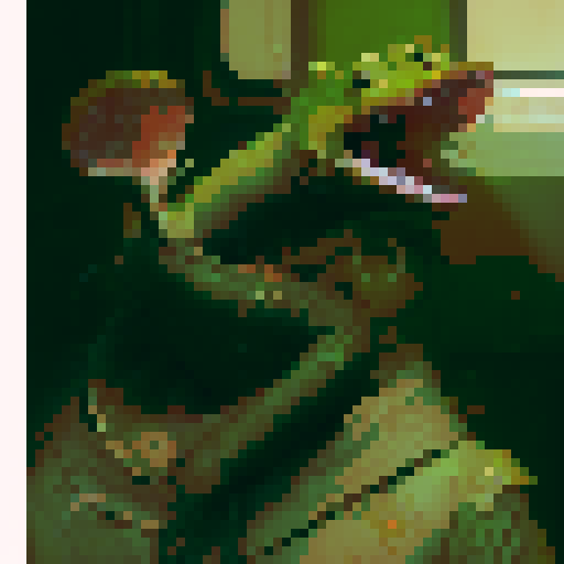 Vicious Venus fly trap poised to attack