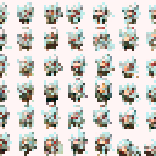 Warrior angel, with white wings, great mace