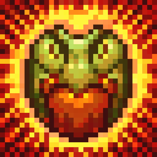 Orange cat icon with a fluffy tail, round eyes with heart-shaped pupils, and a playful expression, set against a bright pink background in 32x32 pixel art style, perfect for a game icon or cute skill art close up portrait