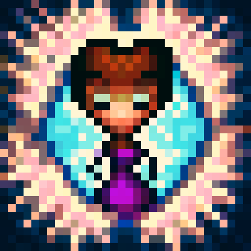 pink dress, tileset, game icon, 32x32 pixel art, sRGB, skill art, close up, portrait