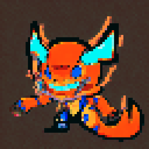 Tiger wrestler roaring fiercely, wearing a mask with sharp fangs, flexing muscles covered in vibrant orange and black stripes, illuminated by neon lights in a futuristic anime world