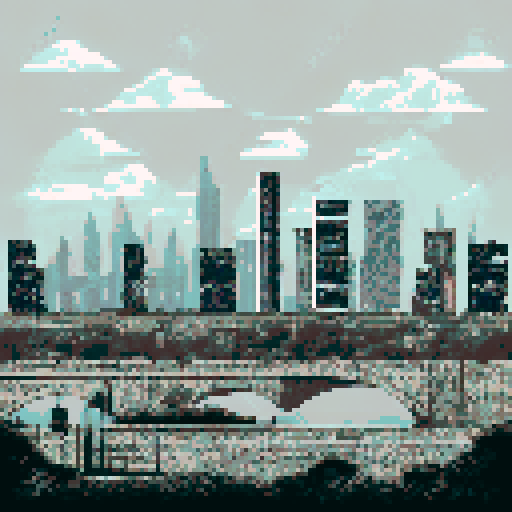 city silhoette with sky