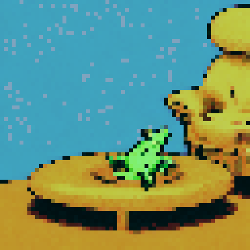 In the cozy ambiance of a dimly lit room, a small, jovial frog perches comfortably upon a plush couch chair, its diminutive size emphasized by the vastness of the furniture. The flickering flames of a nearby fireplace cast a warm glow, enveloping the space in a soft, golden light, creating an atmosphere of comfort and relaxation. With a mug clasped delicately between its tiny webbed fingers, the contented frog takes a sip of steaming coffee, its expression reflecting pure bliss.